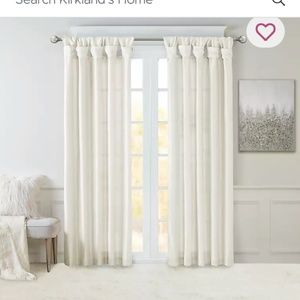 White Twist Top Curtain Panel, 84 in. Kirklands